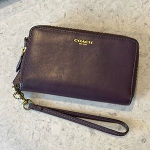 Coach Purple Wristlet Wallet